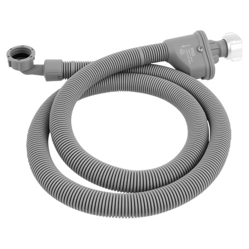 Schlauch Waschmaschine 1,5 m 3/4 Zoll Ablaufschlauch Zulaufschlauch Wasserstop Verlängerung Wasserleitung Sinken für Waschmaschine Spülmaschine(grau) von BOBASH