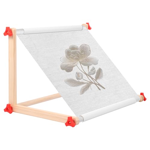 Stickrahmen Eckig Stickramenhalter Viereckig Stickrahmen Holz mit Ständer Kreuzstichrahmen für Sticken Kunsthandwerk(S) von BOBASH