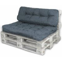 Palettenkissen Palettenauflagen Sitzkissen Rückenlehne Kissen Palette Polster Sofa Couch Set Dunkelgrau - Sitzfläche + Rückenteil von LACESTONE