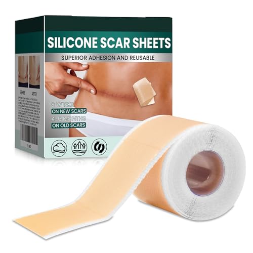 BOBOPACK Narbenpflaster, Silikonpflaster für Narben, Komfortabel und Leicht, für Operationsnarben, Peeling, Akne, Dehnungsstreifen und andere Narbenpflege (4 * 150cm) von BOBOPACK