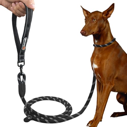BOBOPACK Anti-Zug Leine, 2XL Hundeleine, 200 cm Lange Reflektierende, Bissfeste Leine, Strapazierfähiger, Verstellbarer Brustgurt, Geeignet für Hundetraining und Spaziergänge (Schwarz) von BOBOPACK