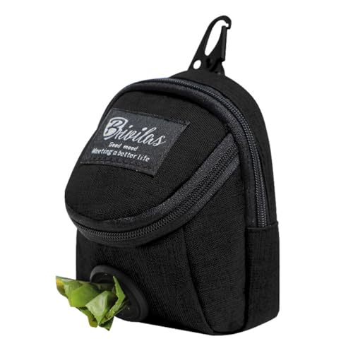 BOBOZHONG Hunde-Lauftasche,Leckerli Tasche Hunde Hunde-Leckerli-Beutel Futterbeutel Hundetraining Leckerlitasche Multifunktional Hundeleckerli Tasche für Reisen Outdoor-Training Schwarz von BOBOZHONG