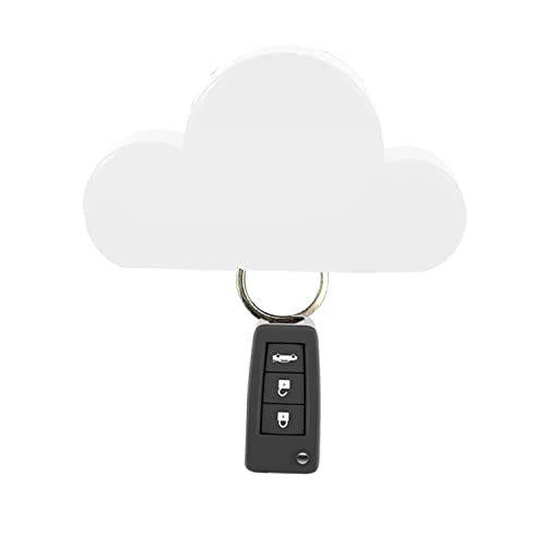 BOBOZHONG Magnetischer Schlüsselhalter in Wolkenform,Magnetic Key Ring Holder Magnete Schlüssel Halterung Wolke Form Halter Hausschlüssel Organizer für Tür Eingang Deko Küchen Schlafzimmern Weiß von BOBOZHONG