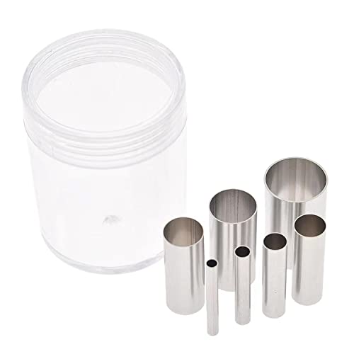 BOBOZHONG Runde Ausstechformen,7-teiliges Lochausstecher Mini-Ausstechformen Edelstahl Ringe Ausstechform Set mit Aufbewahrungsbox für Tonkeramik Fondant Kuchen Dekoration Backen Handwerk von BOBOZHONG