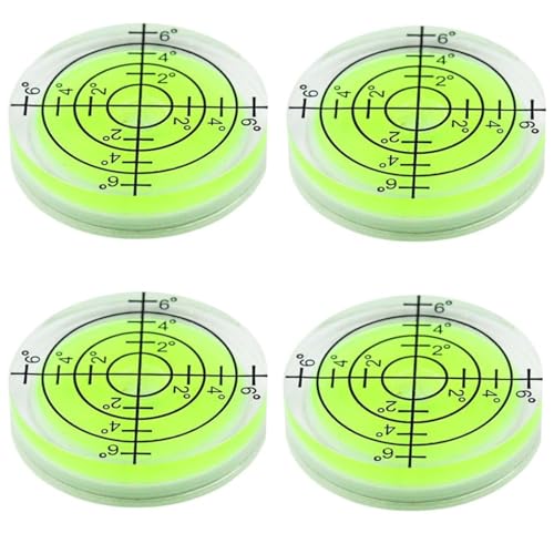 BOBOZHONG Runde Wasserwaage Messgerät, 4 Stück Dosenlibelle 32 mm Durchmesser, Mini, Libelle, Wohnmobil, Wohnwagen, Pirit Level, Weiß, Gelb BOBOZHONG Runde Wasserwaage Messgerät, 4 Stück Dosenlibelle 32 mm Durchmesser, Mini, Libelle, Wohnmobil, Wohnwagen, Pirit Level, Weiß, Gelb von BOBOZHONG