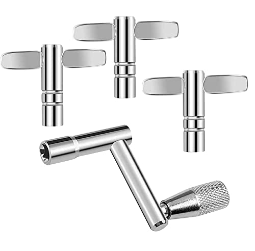 BOBOZHONG Schlagzeugschlüssel,4PCS Trommel Stimmschlüssel Stimmschlüssel-Zubehör Metall Drum Key Tuning Keys 3 T-Trommelschlüssel und 1 Z-Trommelschlüssel für Schlaginstrumente von BOBOZHONG