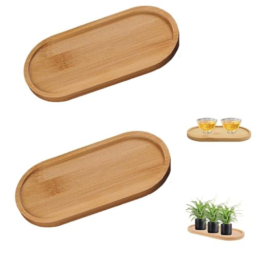 Bambus Tablett,2 Stück Badezimmer Tablett Untersetzer,Serviertablett Holztabletts Servierplatte,Kosmetik Tablett Organizer Dekorative Tabletts,Servierteller,17.5x8.8x1.1cm Bambus Tablett,2 Stück Badezimmer Tablett Untersetzer,Serviertablett Holztabletts Servierplatte,Kosmetik Tablett Organizer Dekorative Tabletts,Servierteller,17.5x8.8x1.1cm von BOBOZHONG