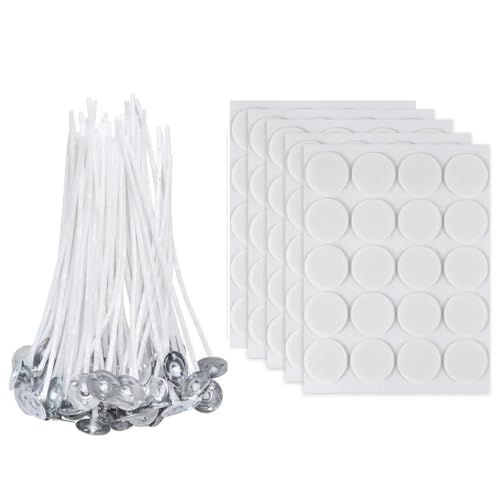 Candle Wick Set,100 Stück Kerzendochte mit 100 Stück Kerzendocht Aufkleber, 10cm Kerzendochte für Kerzen,Kerzen Docht für Die Kerzenherstellung Candle DIY Candle Wick Set,100 Stück Kerzendochte mit 100 Stück Kerzendocht Aufkleber, 10cm Kerzendochte für Kerzen,Kerzen Docht für Die Kerzenherstellung Candle DIY von BOBOZHONG