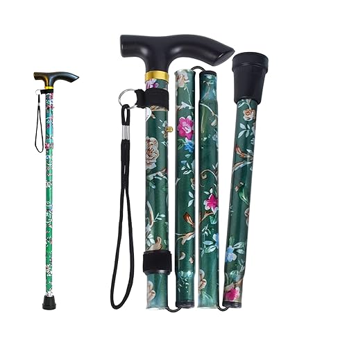 Gehstöcke,Faltbare Wanderstöcke Faltbar Gehstock Bergstock Spazierstock Wanderstock Canes Urlaubs Höhenverstellbar rutschfest Leicht Unisex Gehstock Aluminium Geschenk zum Vatertag Geburtstag von BOBOZHONG
