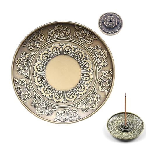 Räucherstäbchen Halter,Messing Lotus Halter für Yoga Teehaus Lotus Ash Catcher Lotus Censer Stick Incense Holder für Räucherstäbchen Räucherkegel Oder Home Decoration Zubehör von BOBOZHONG