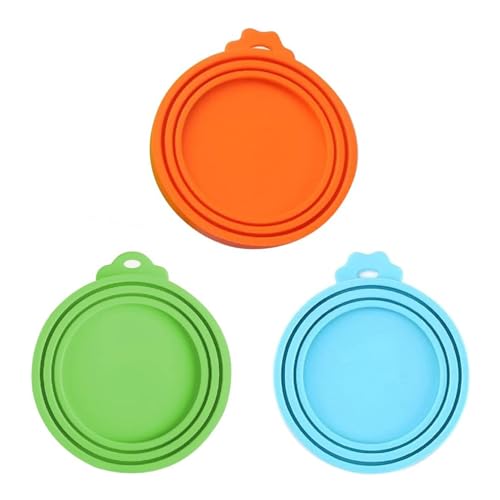 Tierfutter Dosendeckel,3 Stück Universal Silikon Deckel für Dosen für Tierfutter,3 in 1 Universal Dosendeckel für Katzen- und Hundefutter Dosen mit einem Durchmesser von 6.5CM, 7.5CM und 8.5CM von BOBOZHONG
