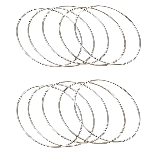 BOBOZHONG Traumfänger Runde Ringe,10 PCS Metall Handwerk Ringe Praktische Durable Dreamcatcher Hoop Metallring für Traumfänger Festival Kränze DIY Kunst und Handwerk Projekte (15cm) von BOBOZHONG