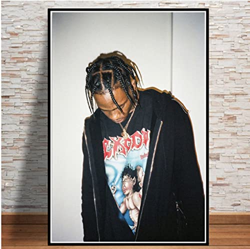 BOBSLA Poster Travis Scott Poster Rap Music Star Poster Leinwand Malerei Wandkunst Bild Poster Und Drucke Wohnkultur 50X70Cm Kein Rahmen von BOBSLA