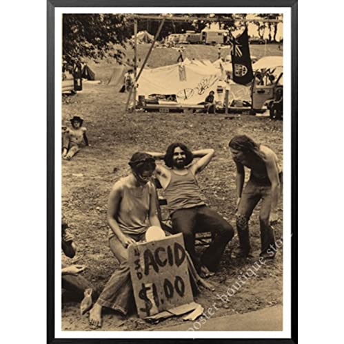 Poster 1969 Woodstock Rock Music Festival Poster Vintage Poster Leinwand Malerei Kunst Wandbilder Wohnkultur 50X70Cm Kein Rahmen von BOBSLA