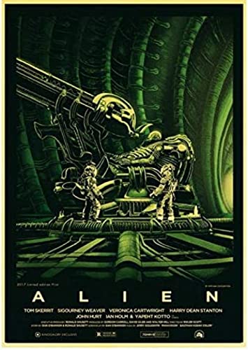 Poster Alien-Poster, Vintage-Filmposter, Wandkunst, Bilder, Leinwand, Malerei, Poster Und Drucke, Heimdekoration 50X70Cm Kein Rahmen von BOBSLA