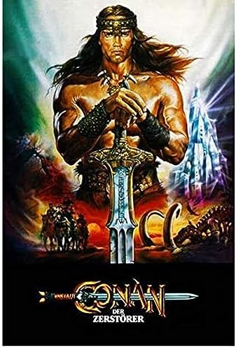 Poster Conan Der Barbar Vintage-Filmplakat, Wandkunst, Bilder, Leinwand, Gemälde, Poster Und Drucke, Dekor, Kunst, Heimdekoration 50X70Cm Kein Rahmen von BOBSLA