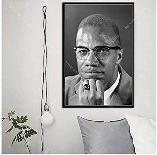 Poster Malcolm X Poster, Wandkunst, Bilder, Leinwand, Malerei, Poster Und Drucke, Heimdekoration 50X70Cm Kein Rahmen von BOBSLA