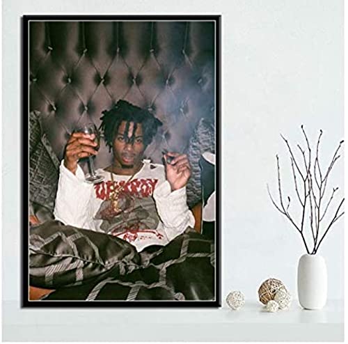 Poster Playboi Carti Hip Hop Rap Musik Sänger Rapper Poster Porträt Bilder Leinwand Malerei Wand Dekor 50X70Cm Kein Rahmen von BOBSLA