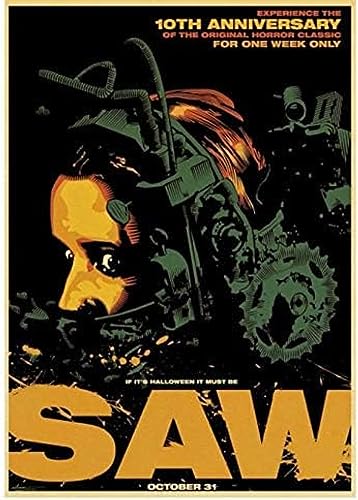 Poster Saw Jigsaw Filmplakat, Wandkunst, Bilder, Poster Und Drucke, Kunst-Dekor, Leinwand, Malerei, Heimdekoration 50X70Cm Kein Rahmen von BOBSLA