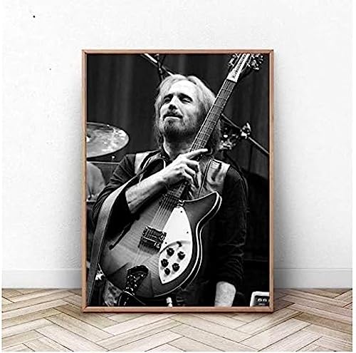 Poster Tom Petty Rock Sänger Poster Foto Porträt Bilder Wandkunst Leinwand Malerei Poster Und Drucke Wanddekoration 50X70Cm Kein Rahmen von BOBSLA