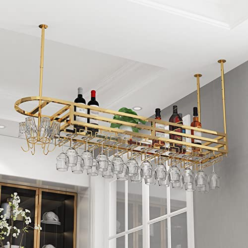 BOCbco 31" 39" Weinglasregal, Weinflaschenhalter Zur Wandmontage, Freistehendes Weinregal Zur Deckenmontage, Hängende Champagnerkelchhalter Für Bar, Keller, Schrank, Zuhause, Küche/Gold/80Cm BOCbco 31" 39" Weinglasregal, Weinflaschenhalter Zur Wandmontage, Freistehendes Weinregal Zur Deckenmontage, Hängende Champagnerkelchhalter Für Bar, Keller, Schrank, Zuhause, Küche/Gold/80Cm von BOCbco
