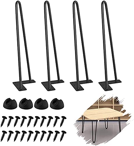 BOCbco 4 Stück Diy Möbel Metall Tischbeine Schwarz 2 Stangen Moderne Möbelbeine Für Schrank, Kleiderschrank, Tv-Schränke, Nachttisch Mit Schrauben Und Schutzfüßen/16 Inch BOCbco 4 Stück Diy Möbel Metall Tischbeine Schwarz 2 Stangen Moderne Möbelbeine Für Schrank, Kleiderschrank, Tv-Schränke, Nachttisch Mit Schrauben Und Schutzfüßen/16 Inch von BOCbco
