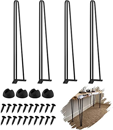 BOCbco 4 Stück Diy Möbel Metall Tischbeine Schwarz 2 Stangen Moderne Möbelbeine Für Schrank, Kleiderschrank, Tv-Schränke, Nachttisch Mit Schrauben Und Schutzfüßen/28 Inch BOCbco 4 Stück Diy Möbel Metall Tischbeine Schwarz 2 Stangen Moderne Möbelbeine Für Schrank, Kleiderschrank, Tv-Schränke, Nachttisch Mit Schrauben Und Schutzfüßen/28 Inch von BOCbco