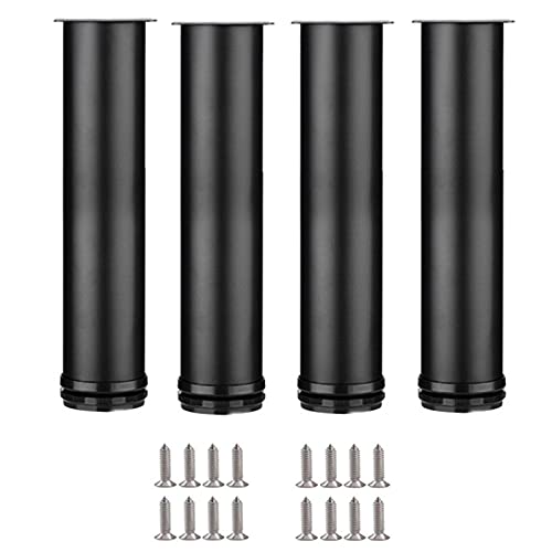 BOCbco 4 Stück Diy Verstellbare Möbelfüße Edelstahl Küchenfüße Runde Möbelbeine 6-50 cm Tischbeine Stützfüße Für Schränke Sofa Schreibtischregale Belastung 400 Kg/Black/18Cm BOCbco 4 Stück Diy Verstellbare Möbelfüße Edelstahl Küchenfüße Runde Möbelbeine 6-50 cm Tischbeine Stützfüße Für Schränke Sofa Schreibtischregale Belastung 400 Kg/Black/18Cm von BOCbco