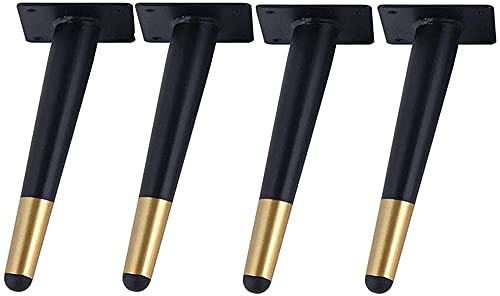 BOCbco 4-Teilige Kippbare Tischbeine, Metallschrankbeine, Konische Möbelbeine, Edelstahl 201, Rutschfeste Silentbasis, Können Für Sofas, Tische Und Andere Möbelbeine Verwendet Werden/Black And Golden/ BOCbco 4-Teilige Kippbare Tischbeine, Metallschrankbeine, Konische Möbelbeine, Edelstahl 201, Rutschfeste Silentbasis, Können Für Sofas, Tische Und Andere Möbelbeine Verwendet Werden/Black And Golden/ von BOCbco