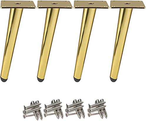 BOCbco 4-Teilige Kippbare Tischbeine, Metallschrankbeine, Konische Möbelbeine, Edelstahl 201, Rutschfeste Silentbasis, Können Für Sofas, Tische Und Andere Möbelbeine Verwendet Werden/Gold/25Cm BOCbco 4-Teilige Kippbare Tischbeine, Metallschrankbeine, Konische Möbelbeine, Edelstahl 201, Rutschfeste Silentbasis, Können Für Sofas, Tische Und Andere Möbelbeine Verwendet Werden/Gold/25Cm von BOCbco