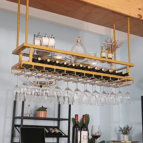 BOCbco Decken-Weinglasregal, Stemware-Lagerregal, Höhenverstellbares Hängendes Weinregal, Schwimmendes Weinregal Für 6–20 Flaschen, Vintage-Weinregal/100Cm BOCbco Decken-Weinglasregal, Stemware-Lagerregal, Höhenverstellbares Hängendes Weinregal, Schwimmendes Weinregal Für 6–20 Flaschen, Vintage-Weinregal/100Cm von BOCbco