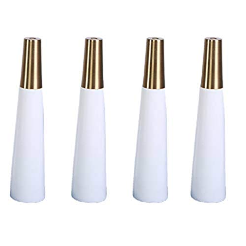 BOCbco Möbelbeine Aus Eiche, Runde Kegeltischbeine, Nachttischbeine, 4 Stück, Für Bett, Couchtisch, Nachttisch, Fußabdeckungen Aus Messing, Weiß/4 Pack/35Cm BOCbco Möbelbeine Aus Eiche, Runde Kegeltischbeine, Nachttischbeine, 4 Stück, Für Bett, Couchtisch, Nachttisch, Fußabdeckungen Aus Messing, Weiß/4 Pack/35Cm von BOCbco