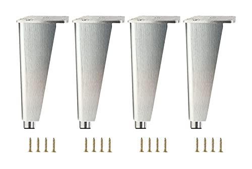 BOCbco Möbelbeine Schwarz Gold Silber, Verstellbare Tischbeine Aus Metall, Schrankbeine, Sofabeine, Couchtischbeine, Schreibtischbeine, Küchenbeine, Möbelfüße Mit Schrauben 4 Stück/Silver/25Cm(9.8In) BOCbco Möbelbeine Schwarz Gold Silber, Verstellbare Tischbeine Aus Metall, Schrankbeine, Sofabeine, Couchtischbeine, Schreibtischbeine, Küchenbeine, Möbelfüße Mit Schrauben 4 Stück/Silver/25Cm(9.8In) von BOCbco