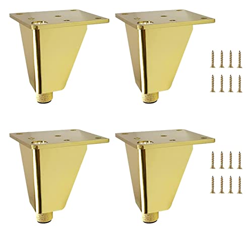 BOCbco Möbelbeine Verstellbar, Tischbeine Metall, Sofabeine, Schrankbeine, Couchtischbeine, Schreibtischbeine, Ersatz-Möbelfüße 4 Stk/Gold/30Cm(11.8In) von BOCbco