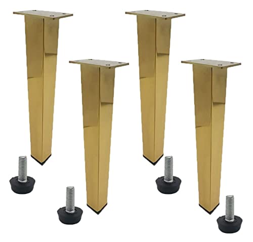 BOCbco Möbelbeine Verstellbarer Edelstahl Vierkantkegel Goldene Möbelfüße Metalltischbein Sofafuß Bettabdeckung Schrankbeine Couchtisch Set Von/21 cm BOCbco Möbelbeine Verstellbarer Edelstahl Vierkantkegel Goldene Möbelfüße Metalltischbein Sofafuß Bettabdeckung Schrankbeine Couchtisch Set Von/21 cm von BOCbco