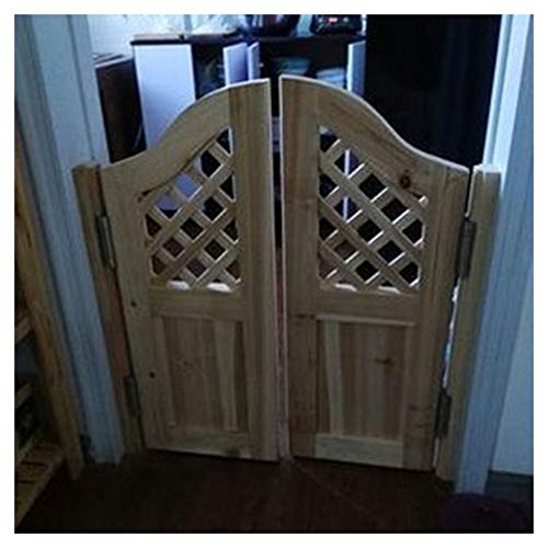BOCbco Swinging Cafe Doors Auto Close Scharnier Half Waist Door Cut Off Anti-Cracking Kitchen Pine, Anpassbare Größe Farbe/Natural/90 * 80Cm von BOCbco
