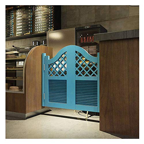 BOCbco Swinging Cafe Doors Hollow Out Auto Close Half Waist Door Empty Partition Balcony Pine, Anpassbare Größe Farbe/Blue/80 * 90Cm von BOCbco