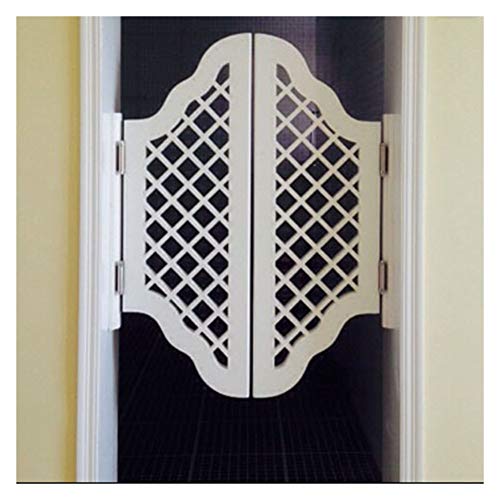 BOCbco Swinging Cafe Doors Indoor Partition Half Waist Door Massivholz Anti-Cracking Balcony Pine, Anpassbare Größenfarbe/White/120 * 100Cm von BOCbco