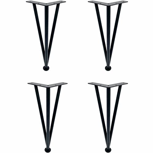 BOCbco Verstellbare Edelstahl-Tischbeine aus Metall, TV-Schrankfüße, Hardware-Stützbeine für Badezimmer, Couchtisch, Möbel/Schwarz/40 cm von BOCbco