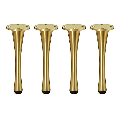BOCbco Verstellbare Möbelfüße, Schrankbeine, Messing, Sofa-Beine, Tischbeine, TV-Schrankbeine, Standfüße 8 cm, 10 cm, 13 cm, 15 cm, 18 cm, 20 cm (4 Stück) von BOCbco