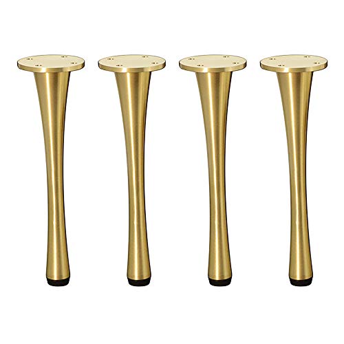 BOCbco Verstellbare Möbelfüße, Schrankbeine, Messing, Sofa-Beine, Tischbeine, TV-Schrankbeine, Standfüße 8 cm, 10 cm, 13 cm, 15 cm, 18 cm, 20 cm (4 Stück) von BOCbco