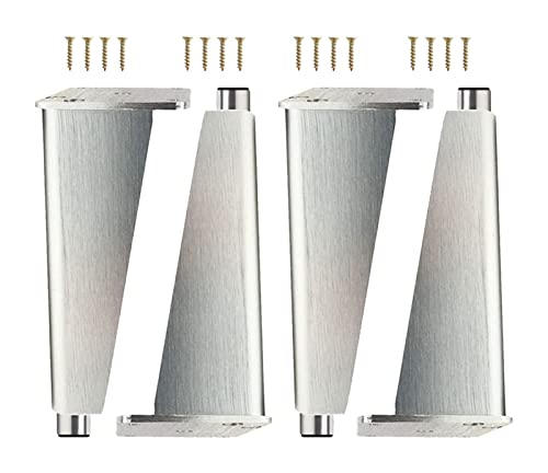 BOCbco Verstellbare Möbelfüße-Sofabeine-Metallmöbelbeine-Diy Tischbeine-Moderne Möbel Schrankbeine-Schreibtischbeine-Couchtischbeine-Ersatzbeine- 4 Stck/Silver/10Cm(3.9In) von BOCbco