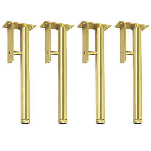 BOCbco Verstellbare Schrankbeine, Badezimmerständer, Möbelfüße, goldene Bettbeine, Tischbeine, Aluminiummöbel, Metallfüße, 25 cm / 30 cm, 4 Stück / 30 cm von BOCbco