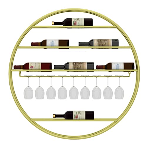 BOCbco Wandmontiertes Weinregal, Runde Weinflaschenhalter Mit 1-Reihigem Weinglas-Trockengestell, Weinlagerregal Für Zuhause, Weinregal Für Weingläser, Präsentationsregal Für Party-Wohnzimmer, Organiz BOCbco Wandmontiertes Weinregal, Runde Weinflaschenhalter Mit 1-Reihigem Weinglas-Trockengestell, Weinlagerregal Für Zuhause, Weinregal Für Weingläser, Präsentationsregal Für Party-Wohnzimmer, Organiz von BOCbco