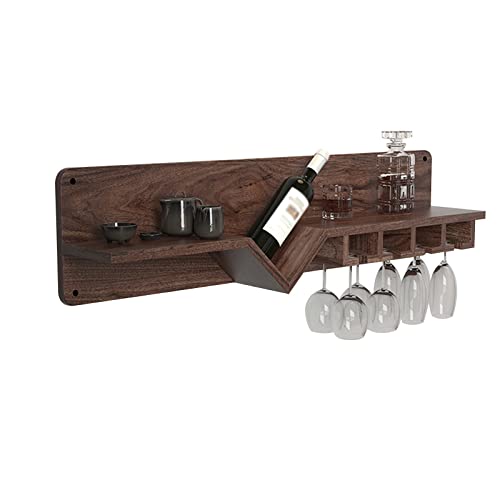 BOCbco Weinglasregal, 39-Zoll-Wandmontage-Hängeregal Mit Stielglasregal, Weinglas-Trockenaufhänger Aus Walnussholz, Aufhänger Für Küche, Bar Und Restaurant/Solid Wood/100Cm BOCbco Weinglasregal, 39-Zoll-Wandmontage-Hängeregal Mit Stielglasregal, Weinglas-Trockenaufhänger Aus Walnussholz, Aufhänger Für Küche, Bar Und Restaurant/Solid Wood/100Cm von BOCbco