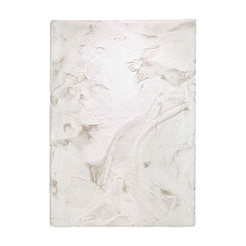 BODENMEISTER Kunstfell Teppich Kaninchenfell Schaffell Optik XXL Ivory Creme Champagner 70x120cm, BMFell5 von BODENMEISTER