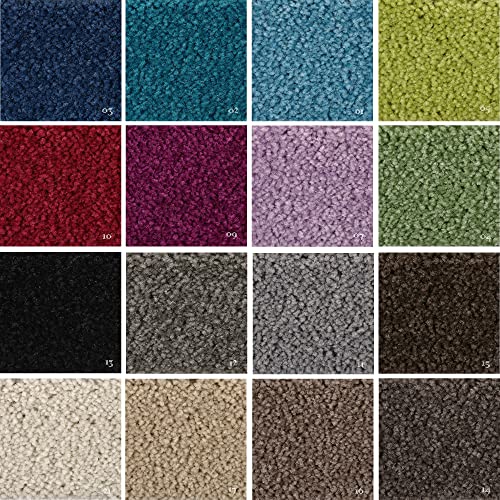 BODENMEISTER BM72182 Teppichboden Auslegware Meterware Hochflor Shaggy Langflor Velour türkis blau hell 400 cm und 500 cm breit, verschiedene Längen, Variante: 4,5 x 4 m von BODENMEISTER