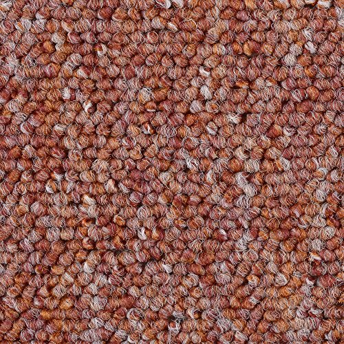 BODENMEISTER BM72392 Teppichboden Auslegware Meterware Schlinge orange rot 400 und 500 cm breit, verschiedene Längen, Variante: 6,5 x 5 m von BODENMEISTER