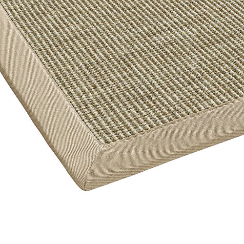 BODENMEISTER Sisal-Teppich modern hochwertige Bordüre Flachgewebe, und Größen, Variante: beige braun natur, 120x170 von BODENMEISTER