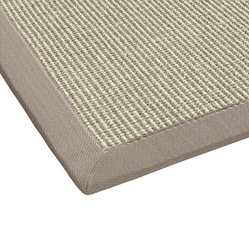 BODENMEISTER Sisal-Teppich modern hochwertige Bordüre Flachgewebe, verschiedene Farben und Größen, Variante: beige natur weiss, 67x133 von BODENMEISTER